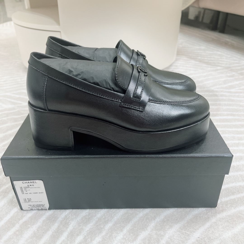 Ch*el leather shoes